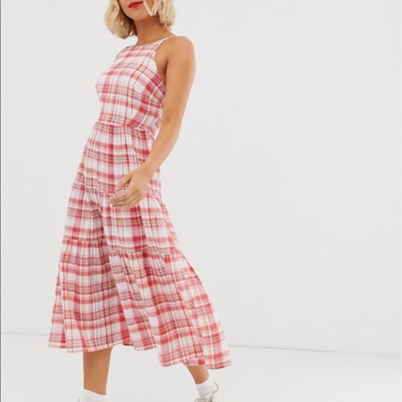 new look check dress